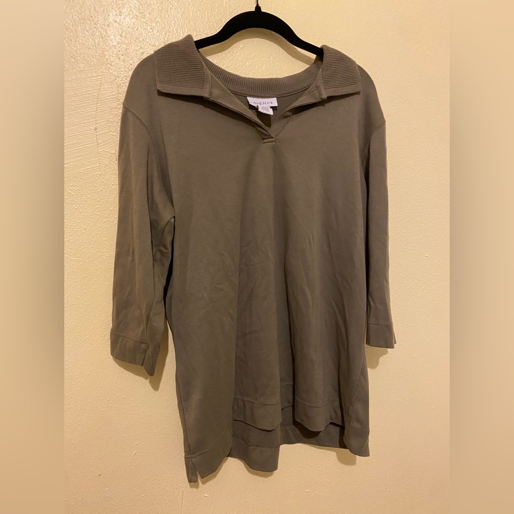 Med-Sleeve Plus size women top